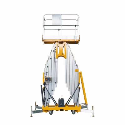 China Hotels aluminum alloy mast lift 4M 6M 8M 10m 130kg used for indoor and outdoor maintenance and installation for sale