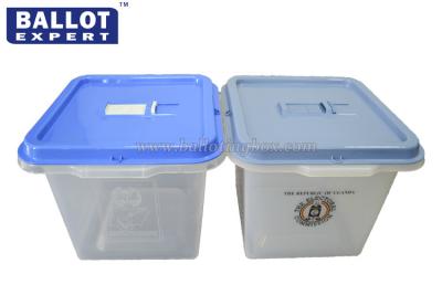 China Carrying Case Plastic Ballot Box Hermetic Security With Blue Lid for sale