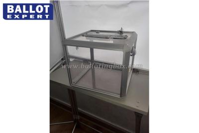 China Clear Acrylic Ballot Box , Office Suggestion Box With Slot Waterproof for sale