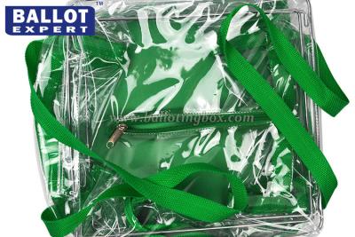 China Environment Friendly Clear Sealed PVC Bag Collapsible Ballot Box With Zipper for sale