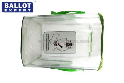 China Printed PVC Transparent Ballot Bag Collapsible Ballot Box ISO9001 / ISO14001 for sale