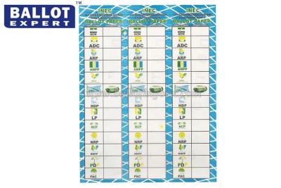 China Uncoated Ballot Voting Paper C2S Voting Ticket With Election Serial Number for sale