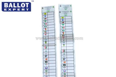 Chine Taille de vote de bulletin de vote d'impression polychrome adaptée aux besoins du client avec le numéro de série d'élection à vendre