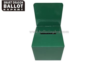 China Dark Green Cardboard Ballot Box for Election / Voting , cardboard raffle boxes for sale