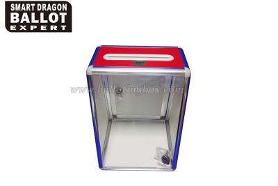 China Red Acrylic Ballot Box Transparent Donation Box / Acrylic Suggestion Box for sale