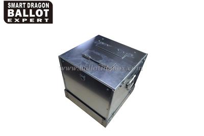 China Convenient Silver Gray Metal Ballot Box / Election Ballot Boxes for sale