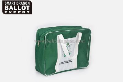 China Green Color Nylon Material Voting Ballot Paper Bag For Save Voting Paper for sale