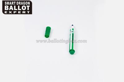 China Green Ink Color Indelible Voting Pen / Smoothly - writing Election Marker Pen for sale