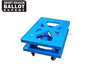 China Impact Resistance Foldable Plastic Dolly Trolley With Wheels 76*55*17 for sale