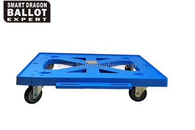 China 100% Recycled Heavy Duty Plastic Moving Dolly For Factory / Warehouse for sale