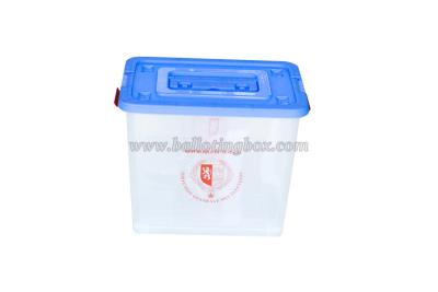 China Capaciteit 60L - de Stemming van 70L Plastic Duidelijke Pp de Groefgrootte 26 x 2cm van de Stemmingsbak Te koop