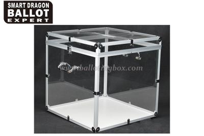 China Customized Acrylic Ballot Box Transparent Voting Box With Lock for sale