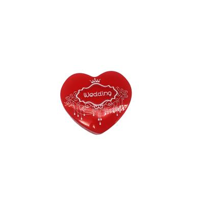 China Candy or Gift Can Heart Shaped Chocolate Candy Jar Valentine Gift Box Memorial Day Gift Iron Box for sale