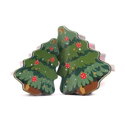 China Gift & Hot Sale Craft Tree Shape Metal Christmas Gift Cookie Tin Box for sale