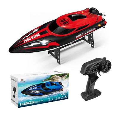 China Weiyiqing HJ808 25km/h Navigation Yacht Model Boat RC Radio Controlled High Speed ​​Remote Control Electric Motor Boat for sale