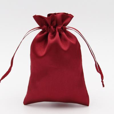 China Safety Promotional Soft Satin Bags Custom Small Drawstring For Jewelry Gift Drawstring Bags for sale