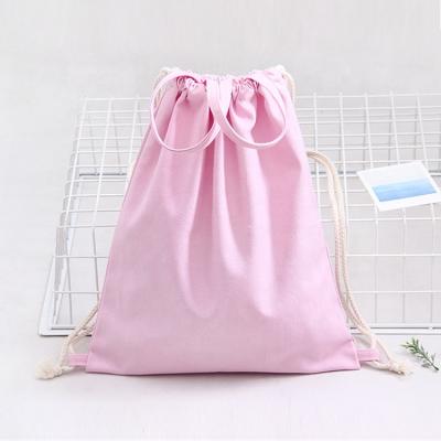 China New Type Recyclable Mini Canvas Drawstring Bag For Attractive Price Clothing for sale