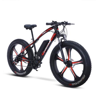 China Carbon Steel Manufacture Fat Wheel Bike Li-ion Battery Electric Mountain Bike 26 Inch Mountain Bike for sale