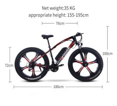 China Hot sale 26 inch carbon steel generic. 350w electric mountain bike commute electric pedal bike for sale