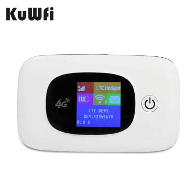 China hot sale 4g ​​2023 KuWFi lte 4g lte 4g mobile hotspot modem sim card pocket 10users white hotspot for outdoor activities for sale