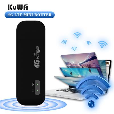 China Universal Kuwfi modem OEM 150Mbps 4g lte 4g dongle external portable plug and play modem internet for sale