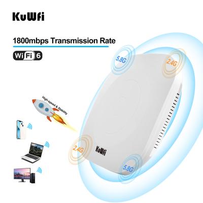 China OEM New 1800mbps WiFi 6 4g Kuwfi Dual Band Ceiling Wireless Access Point With One Year Warranty for sale