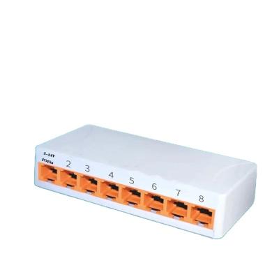 China POE Power Customize Network Switch 24v poe KuWFi 8port 100mbps power plug-and-play white gigabit full metal switch for gaming for sale