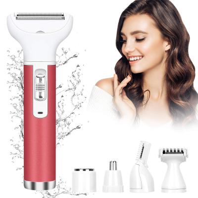 China Household Hot 5 in 1 Women Hair Removal Razor Lady Electric Shaving Machine Mini Trimmer Razor Bikini Trimmer for Under Eyebrow Face for sale