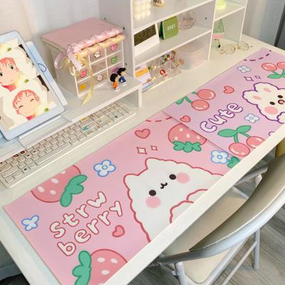 China Large Kawaii Gaming Anti-Slip Mouse Pads Ultra Slim Waterproof Cute Keyboard Desk Mat for sale