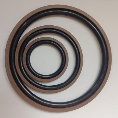 China PTFE afdichtingselementen gaten met schuifring combinatie afdichting ring Glee ring rubber O ring afdichting NBR Te koop