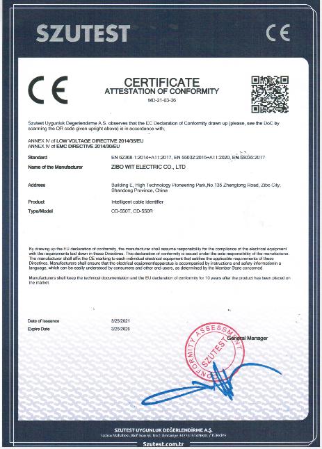 CE - Zibo Wit Electric Co., Ltd.