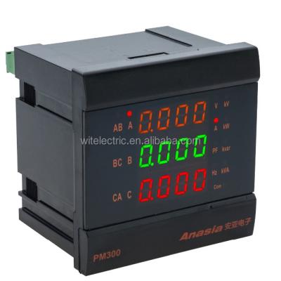 China 96*96 Panel Mounted 3 Phase PM 300 Energy Management Modbus-RTU Digital LED Power Meter for sale