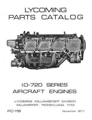 China Horizontal Lycoming IO 720 Diesel Aircraft Engine Eight Cylinder Direct Drive for sale