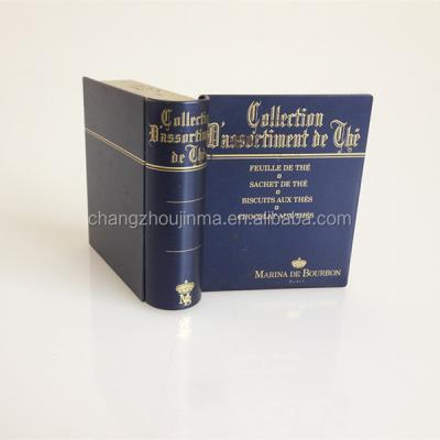 China Packaging for cookies/candy/biscuits. Factory direct wholesale book shape tin cookie box for packaging for sale