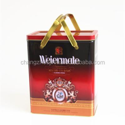 China Practical wine factory direct sale tin liquor box for wine/whiskey/vodka for sale