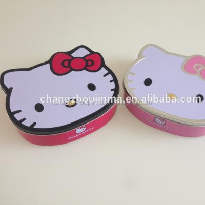 China Packaging For Toys/Cookies/Gift/Candy Or Other Things Factory Direct Sale Durable Kitty Tin Box With CMYK Customized for sale