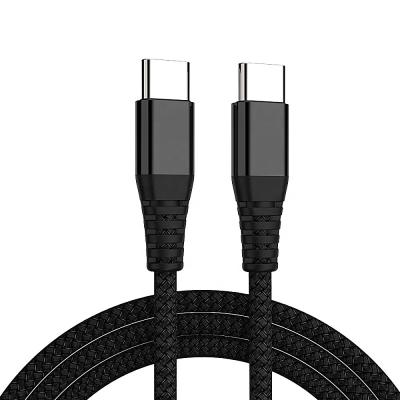 China Mobile Phone 1.8m 60W Nylon USB C to Type C to Wire Data Sync Palladium Fast Charging Charging Cord for sale