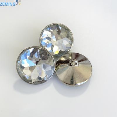 China Viable Wholesale Price Round Form Zinc Alloy Crystal Button For Furniture for sale