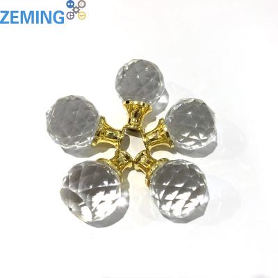 China Durable Cheap Price Cabinet Handles Glass Handle Crystal Knobs For Dressers Door Clear for sale