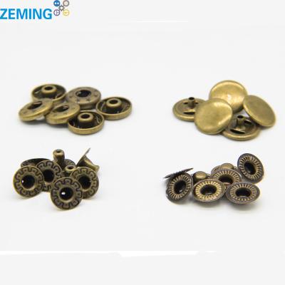 China Magnetic Nickel Free Eco - Friendly Spring Round Flatback Metal Nickel Free Cleaning Brass Snap Buttons For Garment for sale