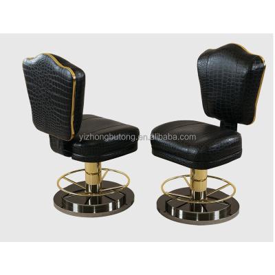 China Modern commercial leather casino stools 360 degree swivel poker chair for sale for sale