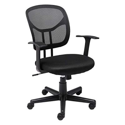 China (Height) Amazon Adjustable Basics Mesh, Mid-Back, Adjustable, Swivel Office Chair with Armrests, Black for sale