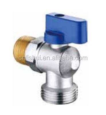 China General nickel-plated washing machine brass angle valve (side handle) for sale