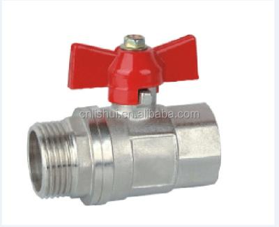 China General Butterfly Handle Forged Brass Ball Valve for sale