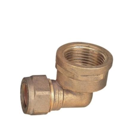 China General Brass Compression Fitting Elbow Union Tube Female Bicone for sale