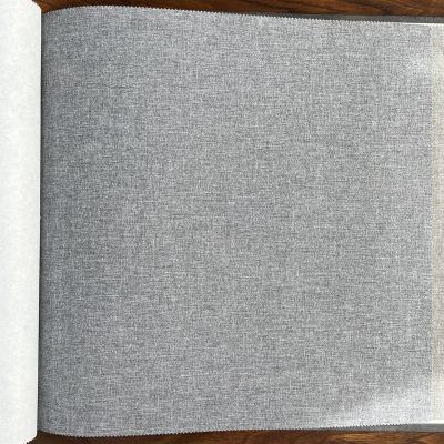 China Modern Gray Textile Seamless Wallcovering Wallcovering Wall Cloth Fabric Style Canvas Wallpaper For Home Wallpaper Waterproof Cloth for sale