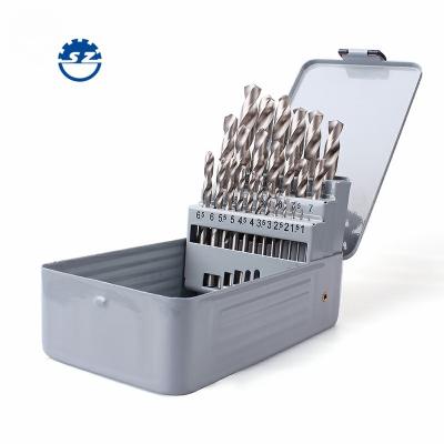 China High Speed ​​25pcs Metal Steel Box Metal Drill Bits Set For Iron Steel for sale