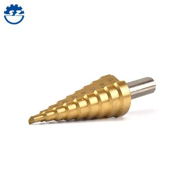 China HSS 4241 Hot Sale Metric Titanium Metal Drilling Straight Flute 4-22mm Step Drill Bit for sale