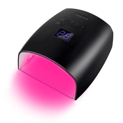 China 48W Rechargeable Cordless Nail Lamp RED Light With Customize Private Logo for sale