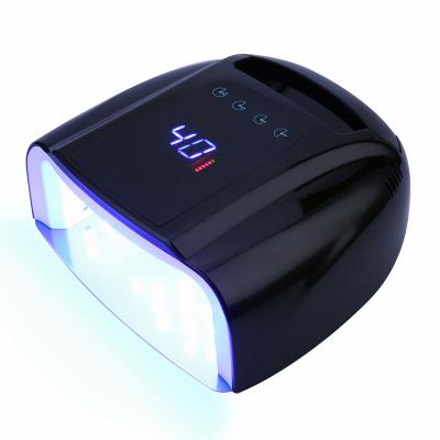 China New Rechargeable Cordless Nail Machine 96w LED Professional Cordless Electric UV Cure Lamp Rechargeable Led Nail Dryer Lamp for sale